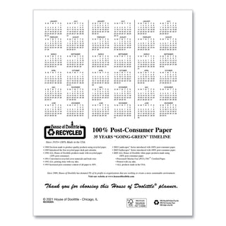 House of Doolittle™ Recycled Meeting Note Planner, 11 x 8.5, Black Cover, 12-Month (Jan to Dec): 2025 (HOD583992)