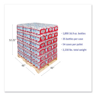 Crystal Geyser® Alpine Spring Water, 16.9 oz Bottle, 35/Case, 54 Cases/Pallet (CGW35001)