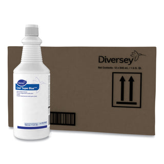 Diversey™ Crew Super Blue Mild Acid Bowl Cleaner, Citrus, 32oz Squeeze Bottle,12/Carton (DRK4476081)