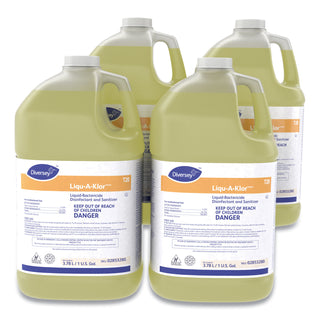 Diversey™ Liqu-A-Klor Disinfectant/Sanitizer, 1 gal Bottle, 4/Carton (DVO02853280)