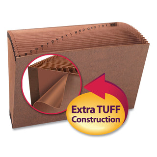Smead™ TUFF Expanding Files, 21 Sections, 1/21-Cut Tab, Legal Size, Redrope (SMD70430)