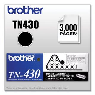 Brother TN430 Toner, 3000 Page-Yield, Black (BRTTN430)