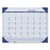 House of Doolittle™ EcoTones Recycled Monthly Desk Pad Calendar, 22 x 17, Ocean Blue Sheets/Corners, Black Binding, 12-Month (Jan-Dec): 2025 (HOD12440)