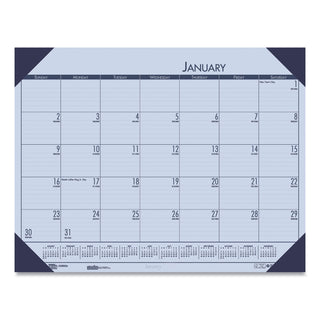 House of Doolittle™ EcoTones Recycled Monthly Desk Pad Calendar, 22 x 17, Sunset Orchid Sheets, Cordovan Corners, 12-Month (Jan to Dec): 2025 (HOD12473)
