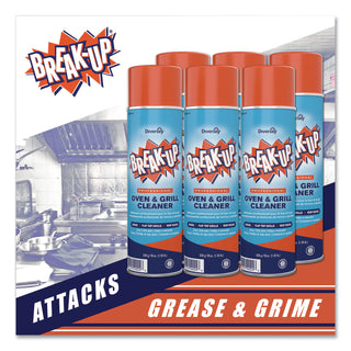 BREAK-UP® Oven And Grill Cleaner, Ready to Use, 19 oz Aerosol Spray 6/Carton (DRA91206CT)