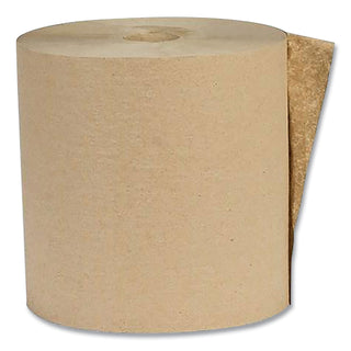 Eco Green® Recycled Hardwound Paper Towels, 1-Ply, 1.6 Core, 7.88 x 800 ft, Kraft, 6 Rolls/Carton (APAAPVEK80166)