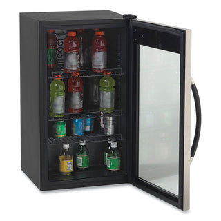 Avanti Avanti, Beverage Cooler, 3.1CF, Glass Door, BK/SR (AVABCA306SSIS)