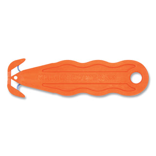 Klever Kutter™ Kurve Blade Plus Safety Cutter, 5.75" Handle, Orange, 10/Box (KLVPLS100G)