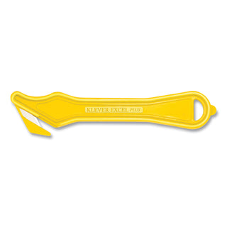 Klever Kutter™ Excel Plus Safety Cutter, 7" Handle, Yellow, 10/Box (KLVPLS40030Y)