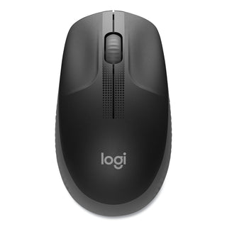 Logitech® M190 Wireless Optical Mouse, 2.4 GHz Frequency/33 ft Wireless Range, Left/Right Hand Use, Black/Gray (LOG910005901) (LOG910005901)
