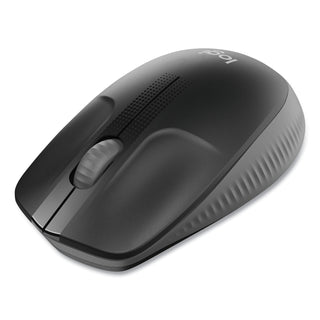 Logitech® M190 Wireless Optical Mouse, 2.4 GHz Frequency/33 ft Wireless Range, Left/Right Hand Use, Black/Gray (LOG910005901) (LOG910005901)