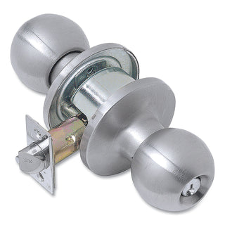 Tell® Light Duty Commercial Storeroom Knob Lockset, Stainless Steel Finish (PFQCL101705)
