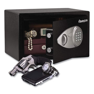 Sentry® Safe X055 Electronic Safe w/ Lock&Key, 13-3/4&quot; x 10-5/8&quot; x 8-11/16&quot; (SENX055)