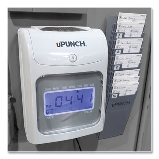 uPunch™ HN2500 Electronic Calculating Time Clock Bundle, LCD Display, Beige/Gray (PPZHN2500)