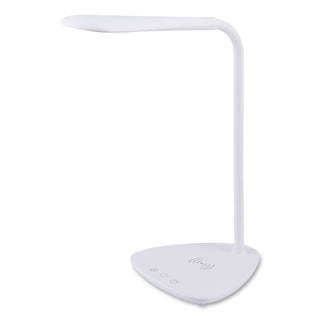 Bostitch® Flexible Wireless Charging LED Desk Lamp, 12.88"h, White (BOSVLED1816BOS)