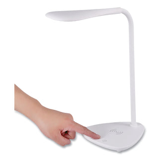 Bostitch® Flexible Wireless Charging LED Desk Lamp, 12.88"h, White (BOSVLED1816BOS)