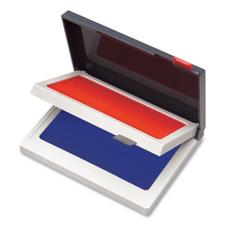 Cosco® Two-Color Felt Stamp Pads, 4.25 x 3.75, Blue/Red (COS090429)