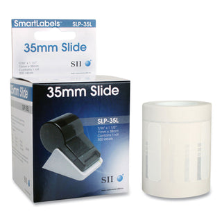 Seiko Self-Adhesive Small Multipurpose Labels, 0.43" x 1.5", White, 300/Box (SKPSLP35L)