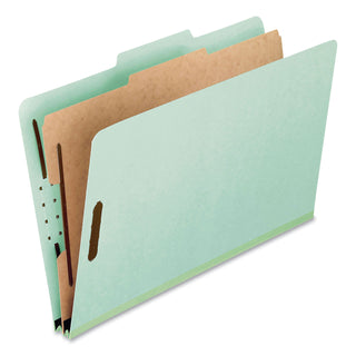 Pendaflex® Four-, Six-, and Eight-Section Pressboard Classification Folders, 1 Divider, Embedded Fasteners, Legal Size, Red, 10/Box (PFX17175EE) (PFX17175EE)