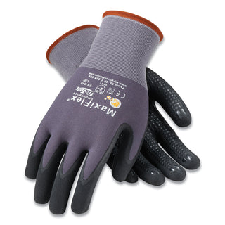 MaxiFlex® Endurance Seamless Knit Nylon Gloves, Medium, Gray/Black, 12 Pairs (PID34844M)