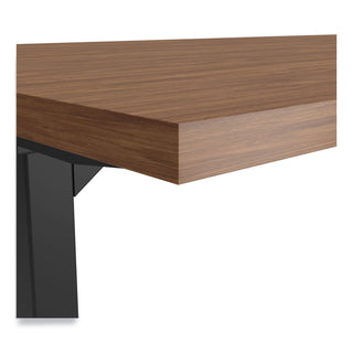Union & Scale™ Essentials Electric Sit-Stand Desk, 55.1" x 27.5" x 25.9" to 51.5", Espresso/Black (UOS24388477)