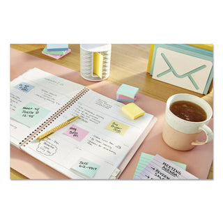 Post-it® Original Pads in Beachside Cafe Collection Colors, 1.38" x 1.88", 100 Sheets/Pad, 12 Pads/Pack (MMM653AST)