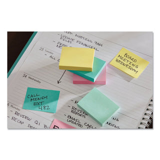 Post-it® Original Pads in Beachside Cafe Collection Colors, 1.38" x 1.88", 100 Sheets/Pad, 12 Pads/Pack (MMM653AST)