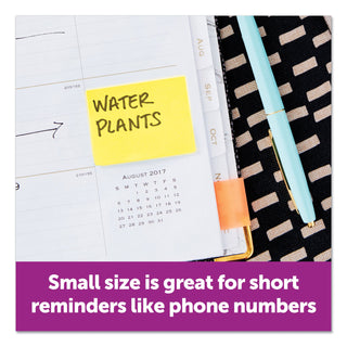 Post-it® Original Pads in Beachside Cafe Collection Colors, 1.38" x 1.88", 100 Sheets/Pad, 12 Pads/Pack (MMM653AST)