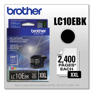 Brother LC10EBK INKvestment Super High-Yield Ink, 2400 Page-Yield, Black (BRTLC10EBK)