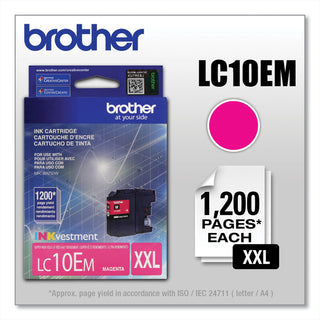 Brother LC10EM INKvestment Super High-Yield Ink, 1200 Page-Yield, Magenta (BRTLC10EM)