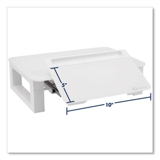 Quartet® Dry-erase Board Desktop Monitor Riser - 100 lb Load Capacity - 5", x 10" Width - Desktop - White (QRTQ090GMRW01)