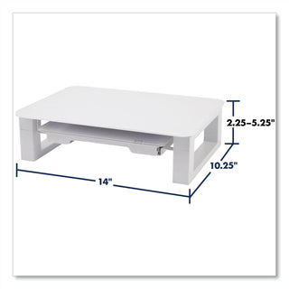 Quartet® Dry-erase Board Desktop Monitor Riser - 100 lb Load Capacity - 5", x 10" Width - Desktop - White (QRTQ090GMRW01)