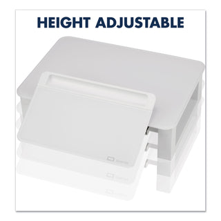 Quartet® Dry-erase Board Desktop Monitor Riser - 100 lb Load Capacity - 5", x 10" Width - Desktop - White (QRTQ090GMRW01)