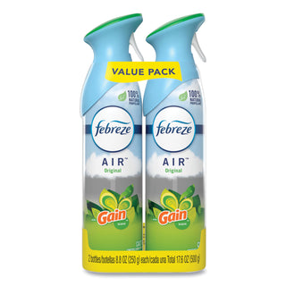 Febreze® Air Effects, Twin Pack, Gain Original Scent, Aerosol, 8.8 oz. Can, 2/Pack, 6 Pack/Carton (PGC97810)