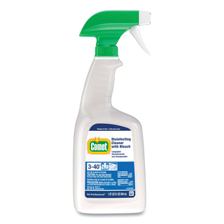 Comet® Disinfecting Cleaner w/Bleach, 32 oz, Plastic Spray Bottle, Fresh Scent, 6/Carton (PGC75350)