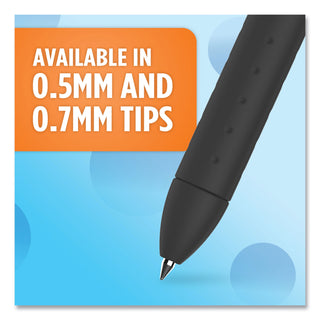 Papermate® InkJoy Stick Gel Pen, Medium 0.7mm, Black Ink/Barrel, Dozen (PAP2022985)