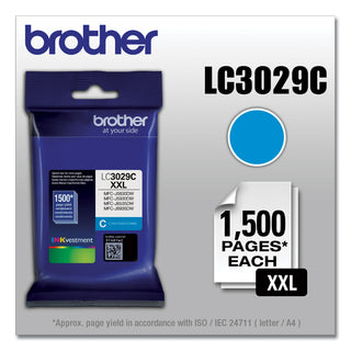 Brother LC3029C INKvestment Super High-Yield Ink, 1500 Page-Yield, Cyan (BRTLC3029C)