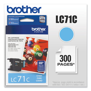 Brother LC71C Innobella Ink, 300 Page-Yield, Cyan (3064263)