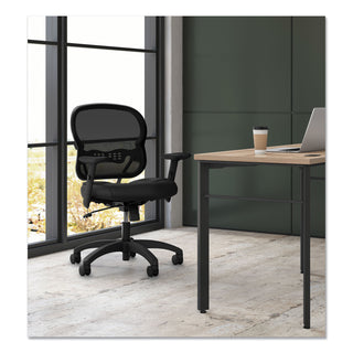 HON® Wave Mesh Mid-Back Task Chair, Supports up to 250 lbs., Black Seat/Black Back, Black Base (BSXVL712MM10)