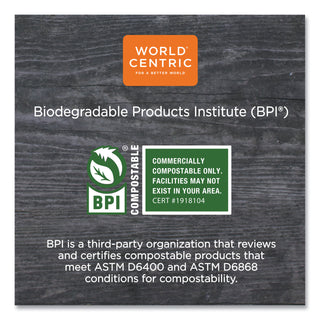 World Centric® TPLA Compostable Cutlery, Knife, 6.7", White, 1,000/Carton (WORKNPS6)