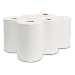 Morcon Paper 10 Inch TAD Roll Towels, 1-Ply, 10" x 550 ft, White, 6 Rolls/Carton (MORVT106)