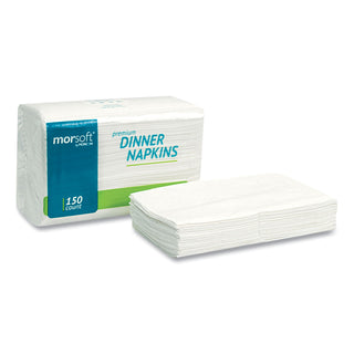 Morcon Paper Morsoft Dinner Napkins, 2-Ply, 14.5 x 16.5, White, 3,000/Carton (MOR3466)