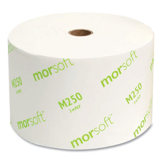 Morcon Paper Small Core Bath Tissue, Septic Safe, 2-Ply, White, 1250/Roll, 24 Rolls/Carton (MORM250)