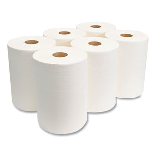 Morcon Paper 10 Inch TAD Roll Towels, 1-Ply, 7.25" x 500 ft, White, 6 Rolls/Carton (MORM610)