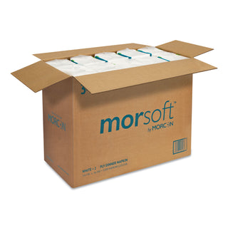 Morcon Paper Morsoft Dinner Napkins, 2-Ply, 14.5 x 16.5, White, 3,000/Carton (MOR3466)