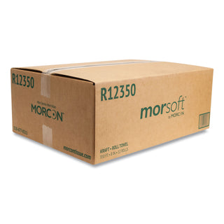 Morcon Paper Morsoft Universal Roll Towels, 8" x 350 ft, Brown, 12 Rolls/Carton (MORR12350)