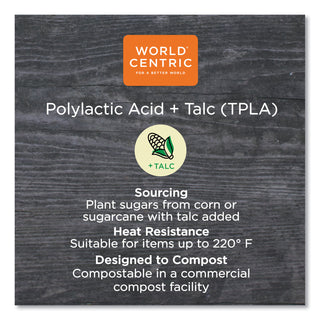 World Centric® TPLA Compostable Cutlery, Knife, 6.7", White, 1,000/Carton (WORKNPS6)
