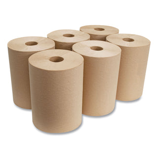 Morcon Paper 10 Inch Roll Towels, 1-Ply, 10" x 800 ft, Kraft, 6 Rolls/Carton (MORR106)