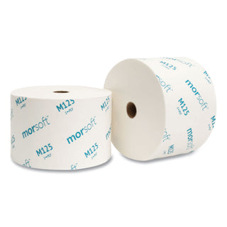Morcon Paper Small Core Bath Tissue, Septic Safe, 1-Ply, White, 2500 Sheets/Roll, 24 Rolls/Carton (M125MS)