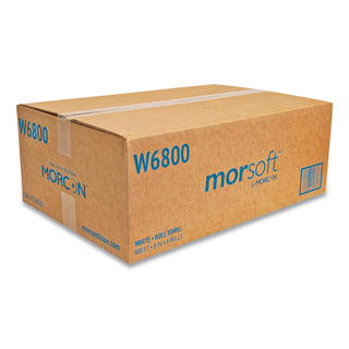 Morcon Paper Hardwound Paper Towel, 8" x 800', White, 1-Ply, 6 Rolls/Case, 4800' per Case (MORW6800)